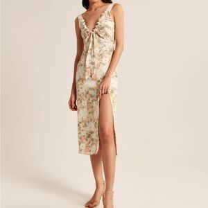 NWT Abercrombie Cinched Neck Midi Dress